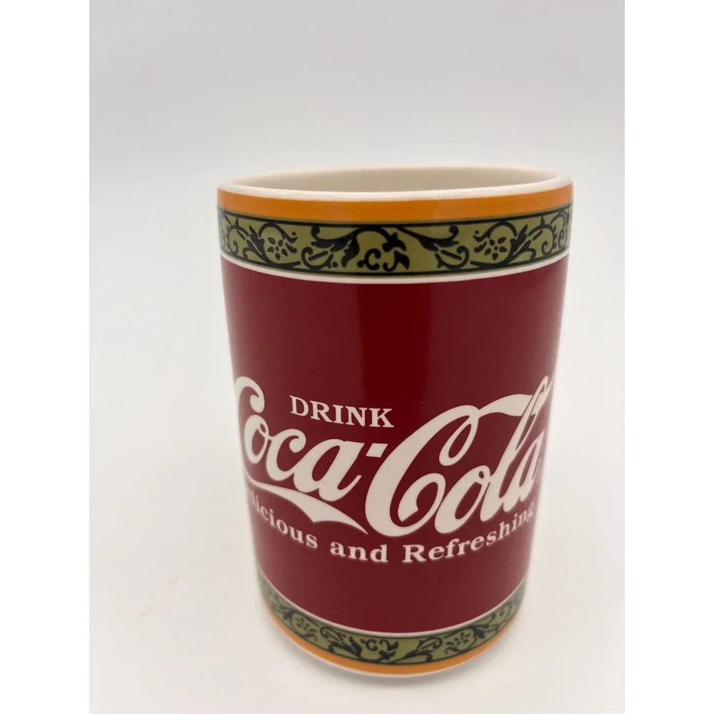 Coca-Cola Ceramic Bathroom Tumbler Red Vintage Style Toothbrush Holder 5 Cent
